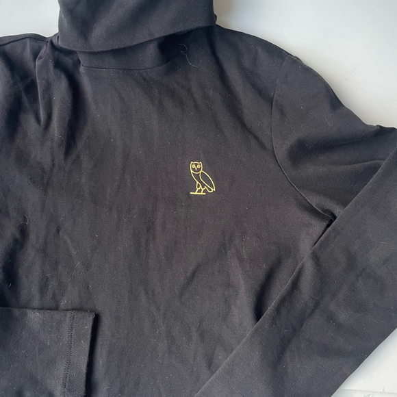OVO October’s Very Own Black Turtleneck Bodysuit | Gold Owl Logo | Size xSmall - Picture 4 of 6